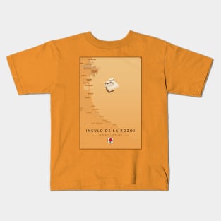 Insulo de la Rozoj Map Kids T-Shirt